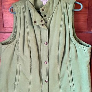 Relativity Sage Green Button-Up Vest